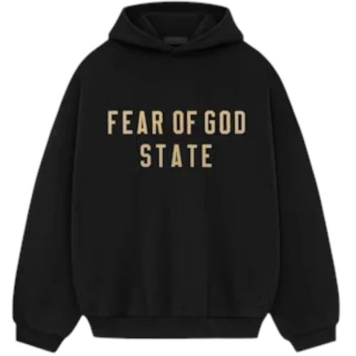 FEAR OF GOD ESSENTIALS FLEECE HOODIE "BLACK GOLD"