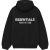 FEAR OF GOD ESSENTIALS HOODIE (FW24) BLACK
