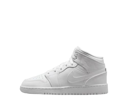 Air Jordan 1 Mid "Triple White" GS