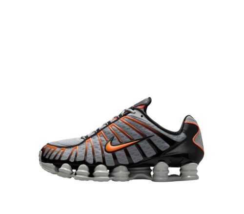 NIKE SHOX TL "LIGHT SMOKE GREY BLACK BRIGHT MANDARIN"