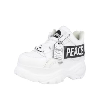 BUFFALO PLATFORM TRAINERS IN WHITE 