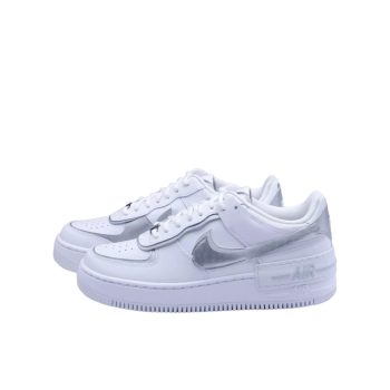 NIKE AIR FORCE 1 SHADOW "WHITE METALLIC SILVER" 
