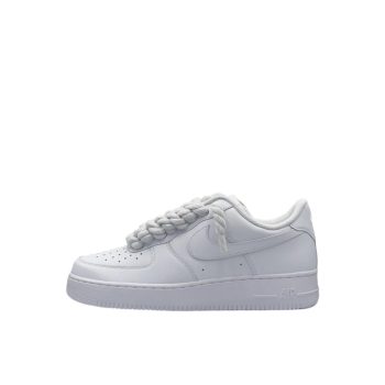 NIKE AIR FORCE 1 LOW 07 TRIPLE WHITE / WHITE ROPE LACES 