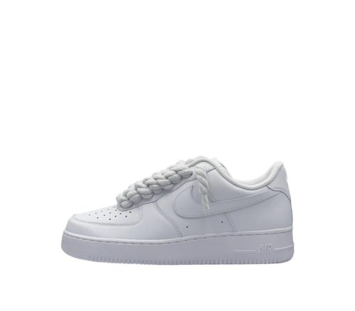 NIKE AIR FORCE 1 LOW 07 TRIPLE WHITE / WHITE ROPE LACES 