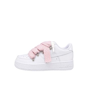 Nike Air Force 1 Low '07 White Pink Lanvin Rope Laces