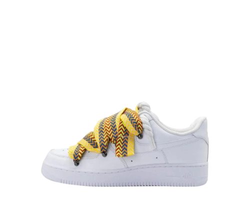 Nike Air Force 1 Low '07 White Yellow Lanvin Rope Laces