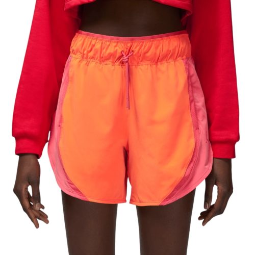 AIR JORDAN SPORT PREMIUM HIGH WAISTED SHORTS ORANGE RED WMNS