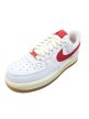 NIKE AIR FORCE 1'07 "WHITE/RED WITH AGED AESTHETIC" WMNS 