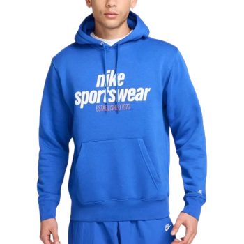 NIKE CLUB MEN'S FLEECE HOODIE - GAME ROYAL