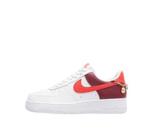 Nike Air Force 1 '07 White Light Crimson Metallic Gold